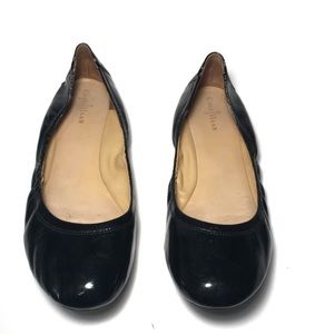 Cole haan patent black flats size 8.5
